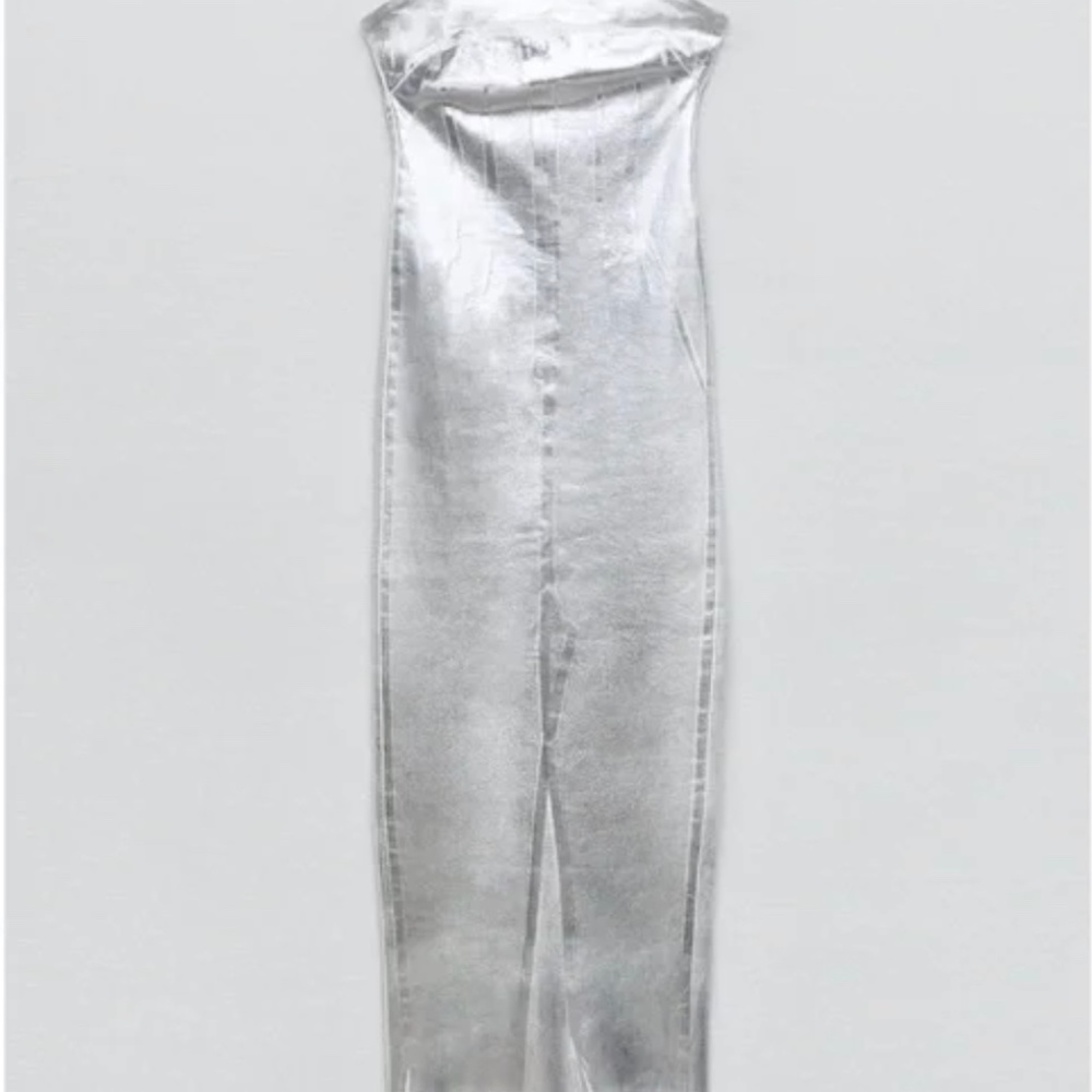 Zara Silver Denim Dress